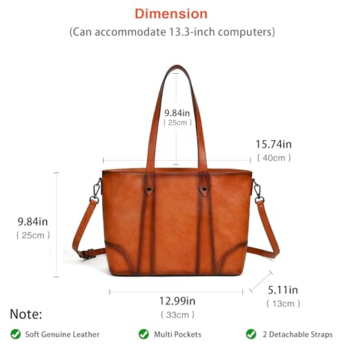 Image of Women's Leather Tote Office Shoulder Bags Mommy Bags Handbags and Crossbody Bags