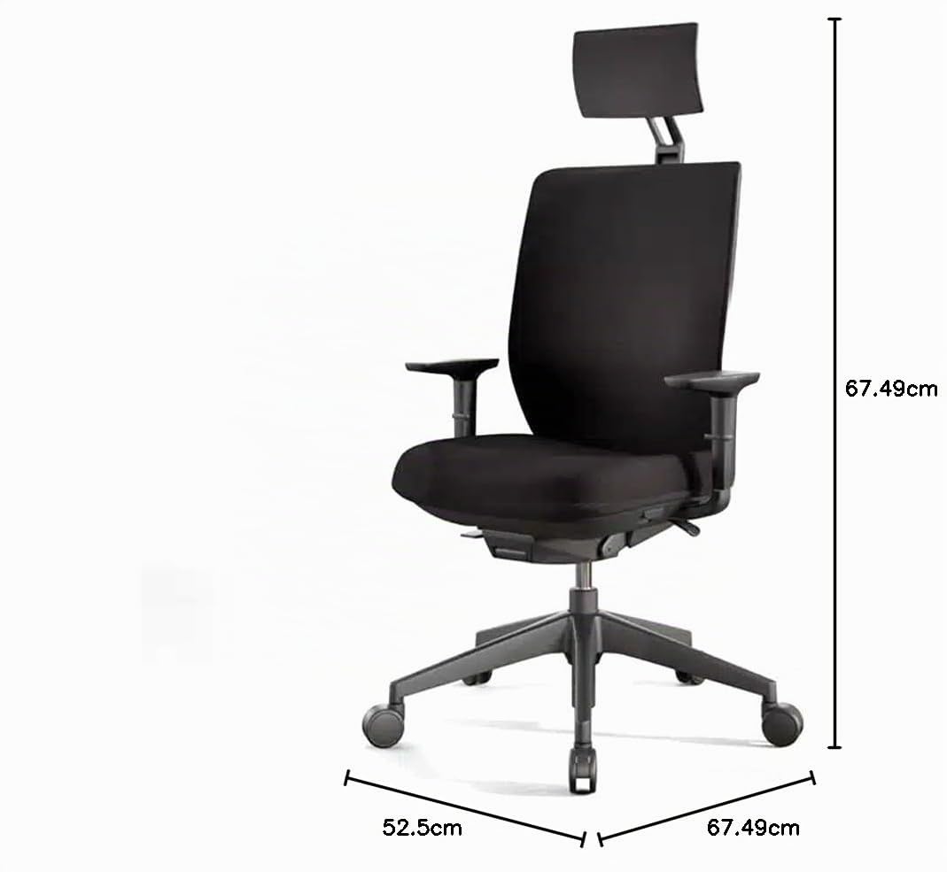 Silla de Oficina Profesional Actiu Trim Carbon Black Tapizado | hasta 150 kg y Uso de hasta 24 Horas… (Brazos 3D, con Cabezal)