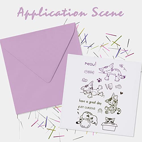 GLOBLELAND Timbro Gatto Timbri Trasparenti Sigillo...