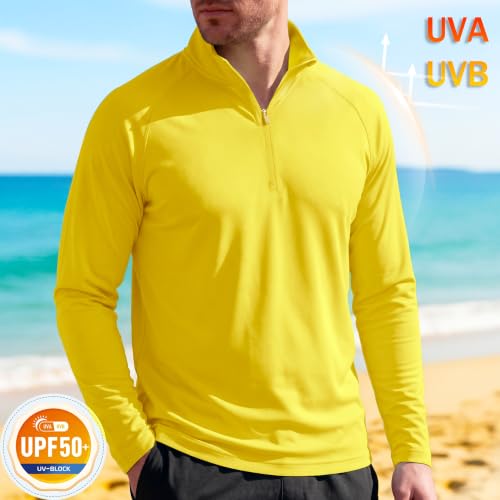 Image of MAGCOMSEN Men's Quarter Zip Pullover Long Sleeve Sweatshirts Fleece Lined Golf Pullover Thermal Gym Workout Tops