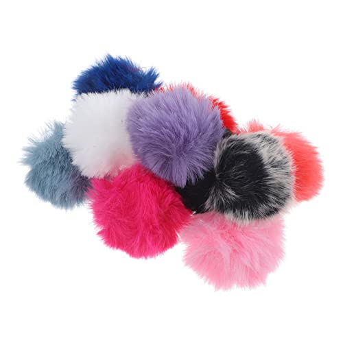 DOITOOL Lot De 10 Bonnets Anti-vent En Fourrure Moelleuse Pour Microphone, Cache Micro Taille Unique, Housse De Protection Légère Et Silencieuse, Adaptée à L'enregistrement En Extérieur Interviews