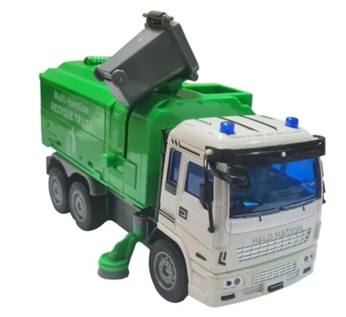 Image of HALO NATION Remote Control Dump Truck with 27MHz 4 Channel Remote RC Garbage Truck City Sanitation Dumper Truck Toy with Rechargable Battery
