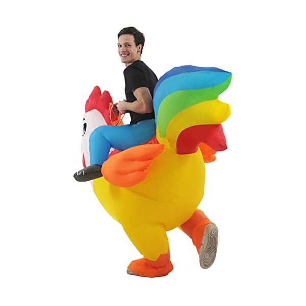 Kooy inflatable costume adult rooster ride on chicken costume,halloween costumes blow up costumes - image 6