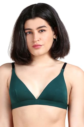 Image of &Circus PureSoft True Fit Triangle Non Padded Bra for Women | Deep Neck Plunge Bra for Women | Triangle Low Coverage Bra