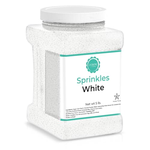 Image of O'Creme White Sprinkles for Baking, Cake Decorating - 5 lb
