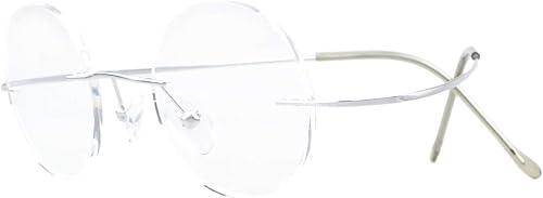 Miniatura 2 de CessBlu Gafas de lectura de círculo de titanio Bendable Rimless Redondo Lector Gafas para Hombres Mujeres Lectura