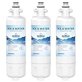 QWFIZ ADQ360061 Water Filter Replacement for LG LT700P LT700P/PC/PCS, Fit Ken-more Elite 795 Water Filter 9690 469690 ADQ36006101 LFDS22520S LFXS30766S, Pack of 3 - QWFIZ