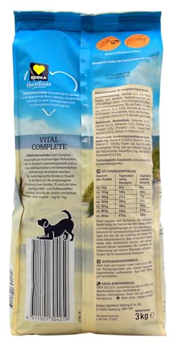 Herzstücke Vital Complete Premium Klomplett-Mahlzeit reich an Frisch-Geflügel mit Hirse Hundefutter, 4er Pack (4 x 3 kg)