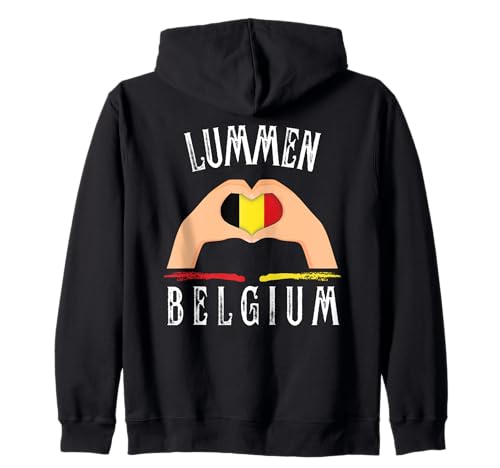 Belgium Flag Heart Lummen City Sudadera con Capucha