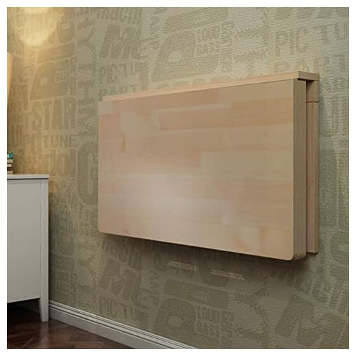 zyifan Mesa abatible de Madera Maciza montada en la Pared, Escritorio Plegable para Cocina y Comedor, Oficina en casa, Mesa para niños, Escritorio para computadora, Escritorio con Caballete