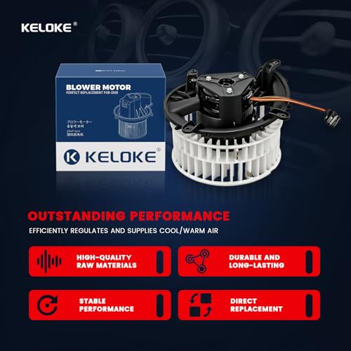 Image of KELOKE Front HVAC Heater Blower Motor Fan Compatible with 2000-2006 Mercedes-Benz CL500, CL55 AMG, CL600, CL65 AMG, S350, S430, S500, S55 AMG, S600, S65 AMG, with Fan Cage, Replace# 2208203142
