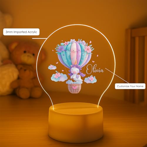 Image of PRINT BHARAT Acrylic Customized Name LED Lamp Personalized Night Light with Name Custom Gift for Birthday Anniversary Home Decor for Men Birthday Gift Kids Friend Return Gift Kids Birthday (Design 5)