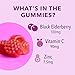 Family Elderberry Gummies with Zinc and Vitamin C Herbal Supplements Ingredient for Potent Antioxidant Support Immune Defense (Adult and Kids)
