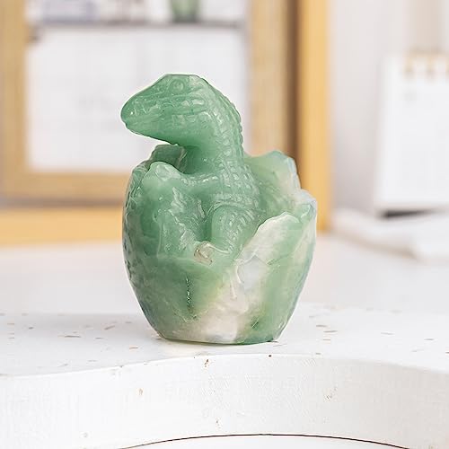 mookaitedecor Green Aventurine Crystal Baby Dinosaur Ornament Collectible Figurine - Image 3