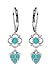 Lucia Costin Silver, Turquoise Swarovski Crystal Earrings with Fancy Charms