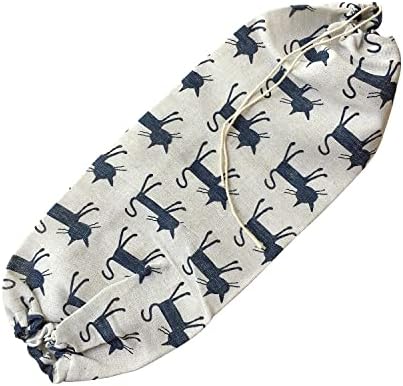 Plastic Bag Holder, Foldable Washable Grocery Bag Dispenser Recycling Shopping Bag Organizer Grocery Bag Storage Holder Carrier BagShopping Bag Holder Organizer and Dispenser for Home Kitchen (cat)