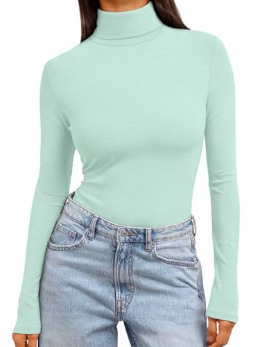 Image of Trendy Queen Women's Turtleneck Long Sleeve Shirts Basic Underwear Tops Winter Clothes 2026