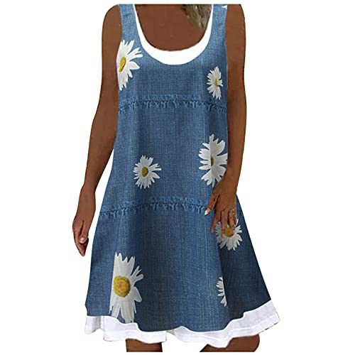 Smooto Loose Tank Dress Party Dress For Women Sexy Cutout White Dress Sexy Chiffon Dress Woman Sexy Maxi Dress (Navy,S)