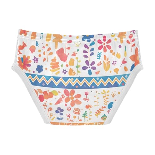 KLL Mexican Otomi Style Bright Toddler Boys' Pure Cotton Athletic Underwear Breathable Undies2