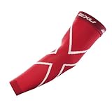 2XU Compression Recovery Arm Sleeves, Red, Small