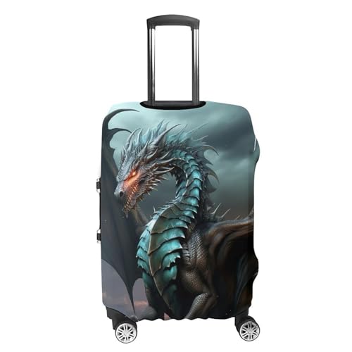 Cool Dragon Luggage Cover, Washable Elastic Suitcase Cover Protector Fit 18-32 Inch Luggage4