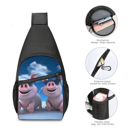 Morrales de senderismo Sling Bag para mujeres y hombres miniatura 4