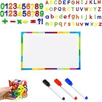 83-Piece Educational Set for Kids, Magnetic Letters, Fridge Magnets for Toddlers, Alphabet Magnets and Numbers for Children, Includes Magnetic Board and Markers, Perfect for Spelling