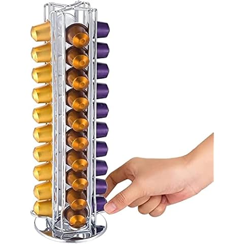 MeelioCafe Nespresso Coffee Capsules Holder Carousel,40 Nespresso Pods (Coffee pods are not Included) Cover
