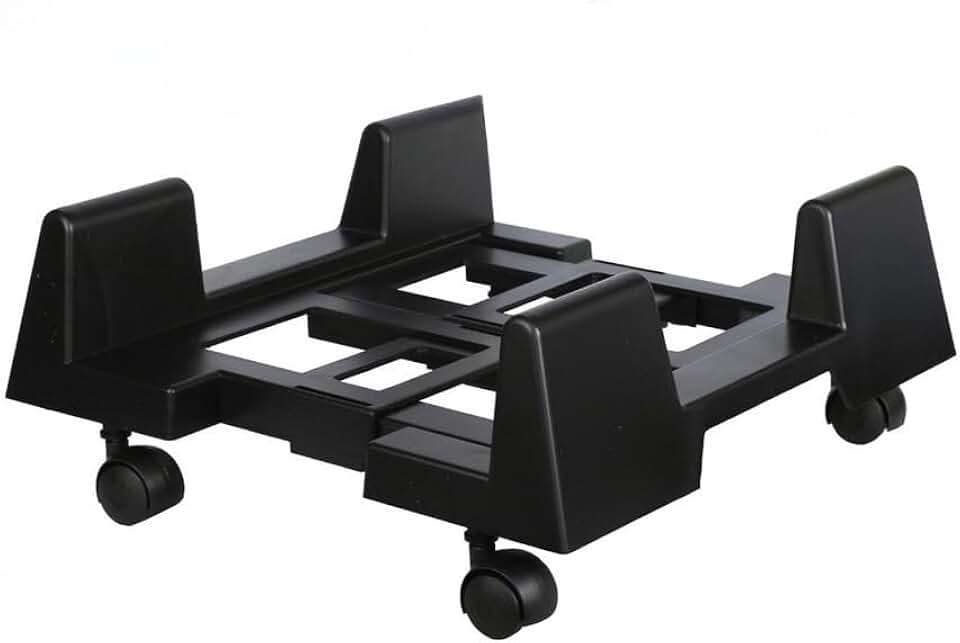 Carrinho para CPU com rodinhas, suporte para gabinete gamer, base móvel para computador e suporte de chão para CPU para organização do setup