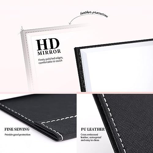 Espejo de mesa plegable DUcare 6x8 pulgadas portátil miniatura 3