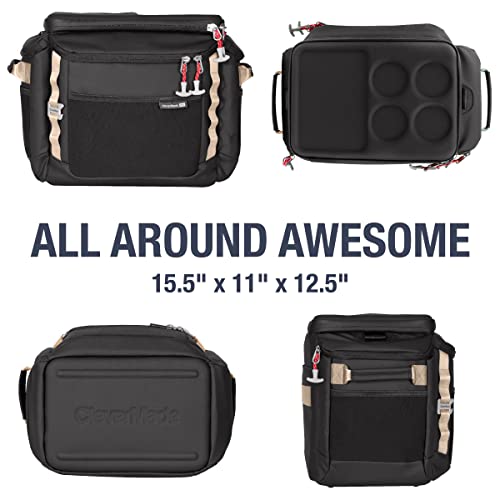 Clevermade Sequoia 32 Can Cooler; Rugged, Insulated & Leakproof Ice Chest Perfect For Camping, The Beach, And Travel; Made From Recycled Materials, Black Obsidian #TOP1