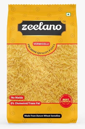 Image of ZEELANO Vermicelli, 1kg, Durum Wheat Semolina Pasta, Plain