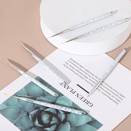 Tbestmax 6 Peças Pincéis Delineadores para Unhas, Pintura Em Gel Uv, Pincéis de Acrílico para Unhas,