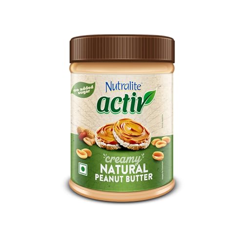 Image of Nutralite Activ Peanut Butter Natural Creamy | 1kg Jar | 26g Protein per 100g | High Dietary Fibre | No Added Sugar & Salt | Zero Trans-Fat | No Gluten | No Hydrogenated Oil | No Preservatives