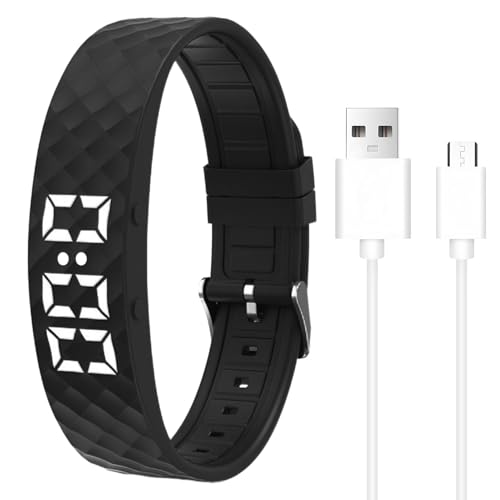 Montre de Rappel d’Alarme Vibrante Bracelet Réveil Vibrant Tracker d'Activité avec 8 Alarmes Minuterie Répétitive Suivi Activité et Sommeil 30 Jours...