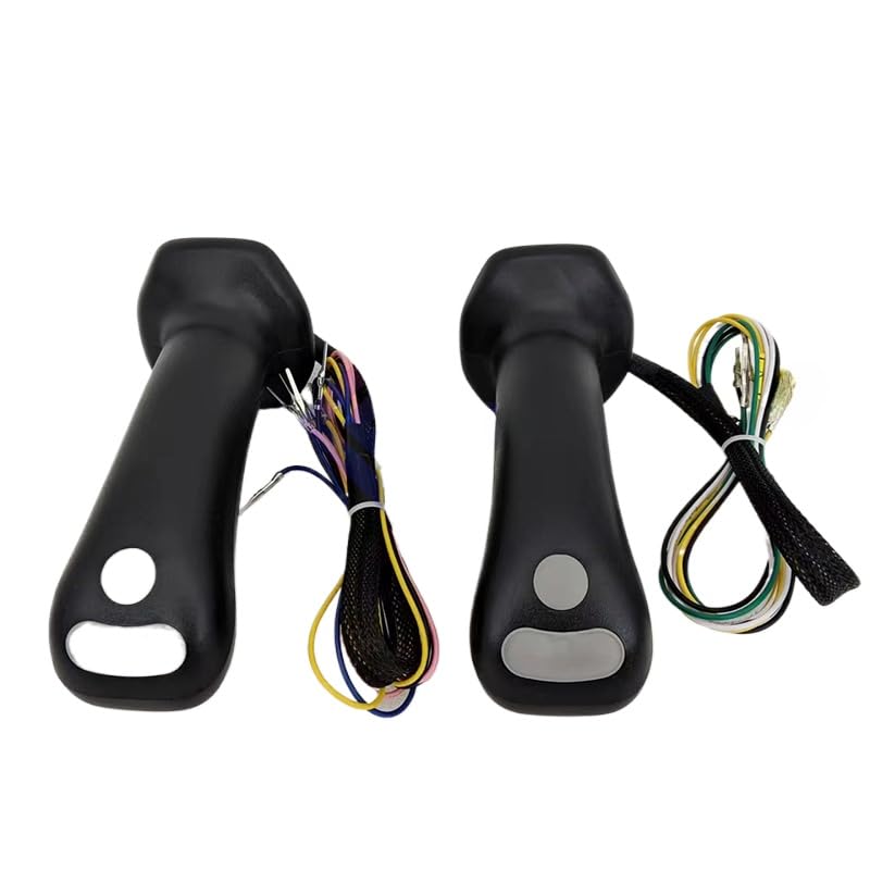 Rexroth Joystick Handle for Excavator 4 Buttons Screw M12 (Black,2PCS)