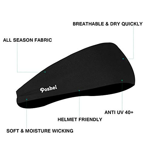 poshei Mens Headband (4 Pack), Mens Sweatband