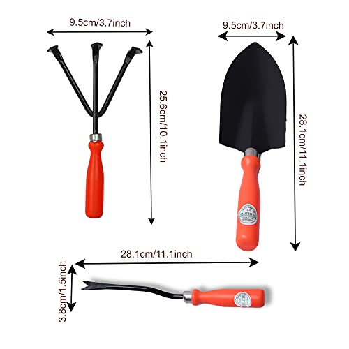 Kraft Seeds by 10CLUB Garden Tool Set - 3 Pcs (Big Shovel, Cultivator, Weeder) | Terrace Gardening Accessories | Gardening Tools Kit for Home Gardening | Essential Farming Spade, Trowel, Tiller