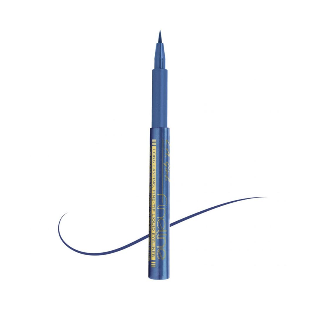 FINELINE LIQUID EYELINER-DARK BLUE Super Slim Long-Lasting Liquid Eyeliner, Ultra-Fine Felt Tip, Quick Drying Formula, Glides on Smoothly