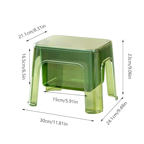 Silla de ducha e impermeable: taburete acrílico transparente para baño 8