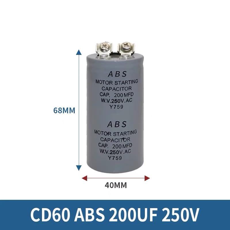 CD60200uF 200MFD ABS 250VAC Motor Starting Capacitor 250 VAC