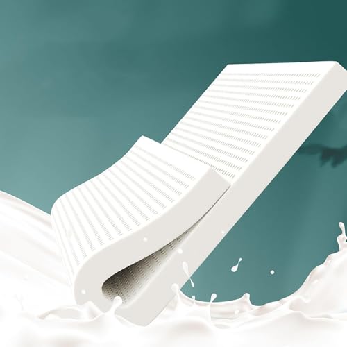 Natural Rubber Pure Mattress Full 54×75×4 inch, 10cm Thick 100% Natural Latex Mattresses Sleeps Cool and Supportive, Twin Mattress, Latex Mattress, Home Bedroom Cushion