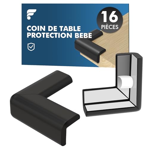 Shinfly 16 PCS Coin de Table Protection Bebe, Mousse Souple Protection Coin de Table Bébé, Colle Solide Protege Angle Bebe pour Protéger Meubles, Bureaux,...