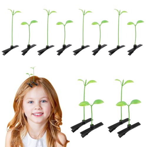 Mini haricot pousse verte accessoire cheveux fille et femme barrette 7cm