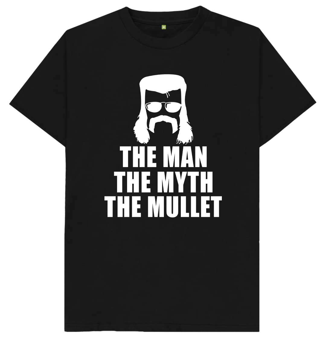 Misfits-Apparel Boys Black The Man The Myth The Mullet Kids Womens Mens T Shirt Xl