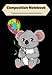 Composition Notebook: Koala Bear Autism Awareness Color Puzzles Heart Balloons, Journal 6 x 9, 100 Page Blank Lined Paperback Journal/Notebook