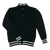 Jones New York Little Boys Zip Up Cardigan Sweater Black 4