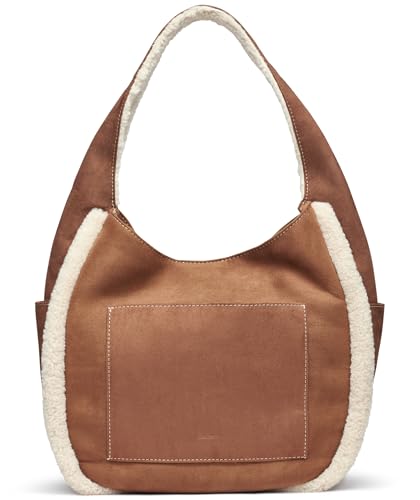 Sac hobo DKNY Emryn tabac en cuir grainé haut de gamme