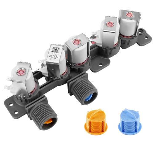 0EM AJU73213301 AJU75152601 5221ea1008f Washer Water Inlet Valve2025- AP6308239 Replaces for Kenmore LG Washers wt5680hva wt5270cw wt7200cw wt7200cv wt1201cw WT5001c* wt4801cw Water Inlet Valve