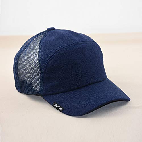 sdssup Gorra de béisbol de Lino Que profundiza la Gorra de Primavera y Verano. Gorra de Hombre Transpirable Azul Trasera Ajustable 58-64cm